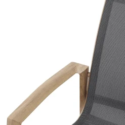 Bissolo Casa Sedie In Ferro E Metallo<Vendita online di SEDIA MOD. AXANT ALLUMINIO EFFETTO LEGNO E TEXTILENE ANTRACITE