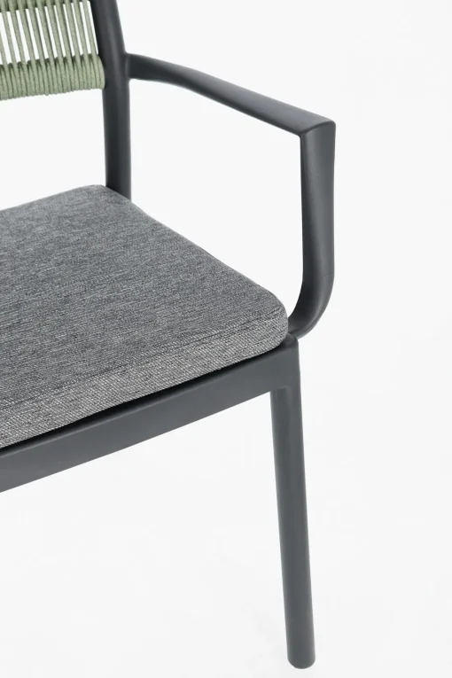Bissolo Casa Sedie In Plastica E Resina<Vendita online di SEDIA MOD. ALVIN IN POLIPROPILENE ANTRACITE E CORDA VERDE