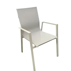 Bissolo Casa Sedie In Ferro E Metallo<Vendita online di SEDIA MOD. OYSTER ARGILLA E TEXTILENE GRIGIO CHIARO