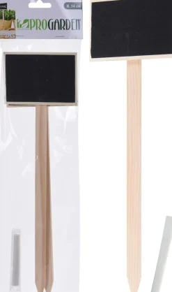 Bissolo Casa Articoli Per Giardinaggio<Vendita online di SET 2 PICK IN LEGNO PER PIANTE CON GESSO H. 34CM