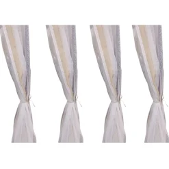 Bissolo Casa Gazebi E Accessori<Vendita online di SET 4 TENDE ZANZARIERE PER GAZEBO YF3236B MT 3X3 BIANCO CON FASCIA BEIGE