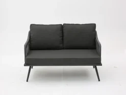 Bissolo Casa Salotti E Salottini<Vendita online di SET DIVANETTO + PANCA IN METALLO E CORDA ANTRACITE