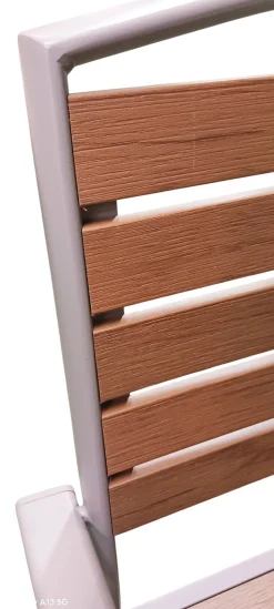 Bissolo Casa Set Tavoli E Sedie<Vendita online di SET TAVOLO + 6 SEDIE IN ALLUMINIO TORTORA E PVC EFFETTO LEGNO NATURALE