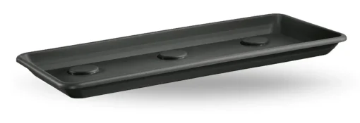 Bissolo Casa Sottovasi<Vendita online di SOTTOFIORIERA RETTANGOLARE ANTHEA IN PLASTICA 100X45CM ANTRACITE