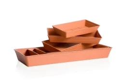 Bissolo Casa Sottovasi<Vendita online di SOTTOVASO RETTANGOLARE 40X18CM TERRACOTTA