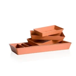 Bissolo Casa Sottovasi<Vendita online di SOTTOVASO RETTANGOLARE 50X20CM TERRACOTTA