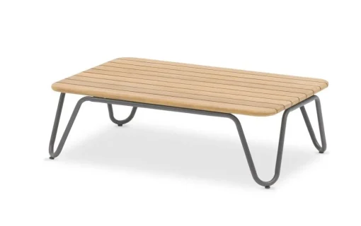 Bissolo Casa Tavolini E Carrelli<Vendita online di TAVOLINO MOD. RIVA CM 75X48 METALLO E LEGNO DI TEAK