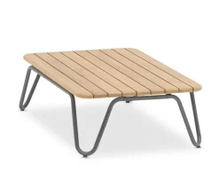 Bissolo Casa Tavolini E Carrelli<Vendita online di TAVOLINO MOD. RIVA CM 75X48 METALLO E LEGNO DI TEAK