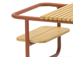 Bissolo Casa Tavolini E Carrelli<Vendita online di TAVOLINO MOD. SUNSET CM 83,3X46,5 TERRACOTTA E NATURALE
