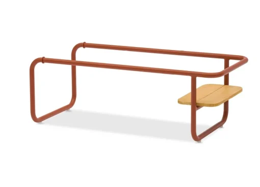 Bissolo Casa Tavolini E Carrelli<Vendita online di TAVOLINO MOD. SUNSET CM 83,3X46,5 TERRACOTTA E NATURALE