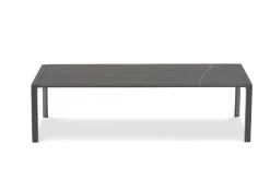 Bissolo Casa Tavolini E Carrelli<Vendita online di TAVOLINO REEF CM 130X65 IN METALLO ANTRACITE E PIANO EFFETTO MARMO