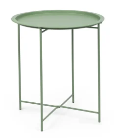 Bissolo Casa Tavolini E Carrelli<Vendita online di TAVOLINO RICHIUDIBILE MOD. AUSTIN DIAM. CM 46 H.52 METALLO VERDE FOGLIA