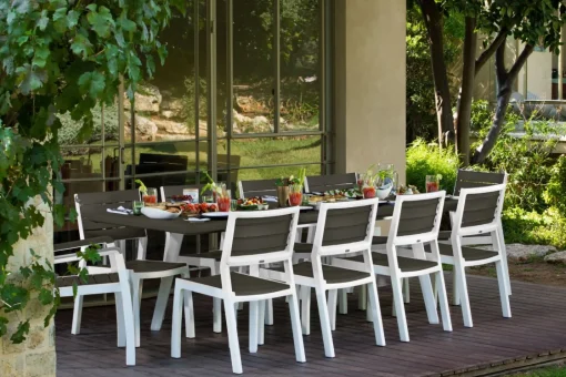 Bissolo Casa Tavoli In Plastica E Resina<Vendita online di TAVOLO ALL. HARMONY CM 160X100 BIANCO E ANTRACITE