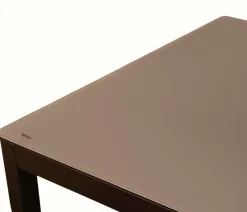 Bissolo Casa Tavoli In Ferro E Metallo<Vendita online di TAVOLO FISSO MOD. ELLA CM 90X90 H.75 IN ALLUMINIO TORTORA E VETRO