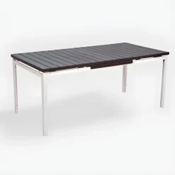 Bissolo Casa Tavoli In Ferro E Metallo<Vendita online di TAVOLO ALL. CM 180X89,5 METALLO BIANCO E PLASTICA EFFETTO LEGNO ANTRACITE