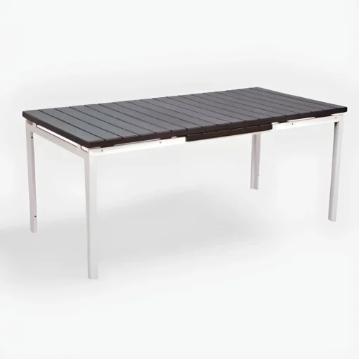 Bissolo Casa Tavoli In Ferro E Metallo<Vendita online di TAVOLO ALL. CM 180X89,5 METALLO BIANCO E PLASTICA EFFETTO LEGNO ANTRACITE