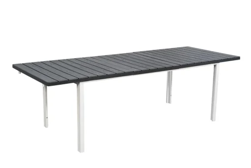 Bissolo Casa Tavoli In Ferro E Metallo<Vendita online di TAVOLO ALL. CM 180X89,5 METALLO BIANCO E PLASTICA EFFETTO LEGNO ANTRACITE
