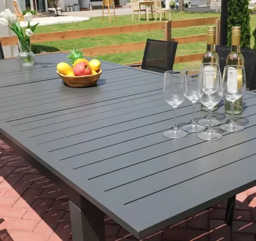 Bissolo Casa Tavoli In Ferro E Metallo<Vendita online di TAVOLO ALL. 180X100 CM IN ALLUMINIO ANTRACITE