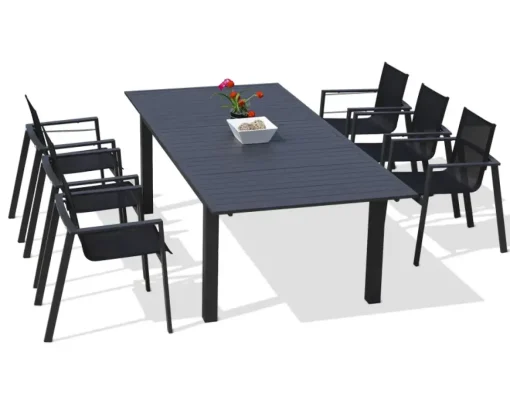 Bissolo Casa Tavoli In Ferro E Metallo<Vendita online di TAVOLO ALL. 180X100 CM IN ALLUMINIO ANTRACITE