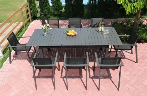 Bissolo Casa Tavoli In Ferro E Metallo<Vendita online di TAVOLO ALL. 180X100 CM IN ALLUMINIO ANTRACITE