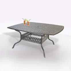 Bissolo Casa Tavoli In Ferro E Metallo<Vendita online di TAVOLO FISSO CM 165X165 ALLUMINIO PRESSOFUSO ANTRACITE