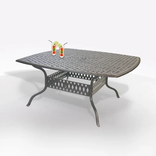 Bissolo Casa Tavoli In Ferro E Metallo<Vendita online di TAVOLO FISSO CM 165X165 ALLUMINIO PRESSOFUSO ANTRACITE