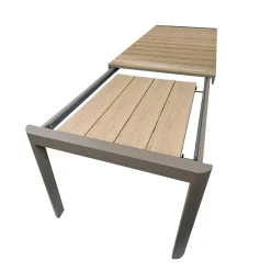 Bissolo Casa Tavoli In Ferro E Metallo<Vendita online di TAVOLO ALL. CM 204X95 ALLUMINIO TAUPE E POLYWOOD