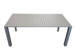 Bissolo Casa Tavoli In Ferro E Metallo<Vendita online di TAVOLO ALL CM 180X90 IN ALLUMINIO CHAMPAGNE