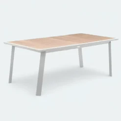 Bissolo Casa Tavoli In Ferro E Metallo<Vendita online di TAVOLO ALL. CM 220X76 METALLO BIANCO E PIANO EFFETTO LEGNO