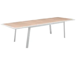 Bissolo Casa Tavoli In Ferro E Metallo<Vendita online di TAVOLO ALL. CM 220X76 METALLO BIANCO E PIANO EFFETTO LEGNO