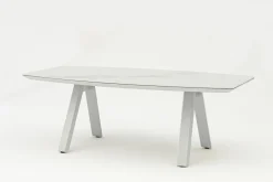 Bissolo Casa Tavoli In Ferro E Metallo<Vendita online di TAVOLO FISSO CM 210X106 METALLO BIANCO E PIANO EFFETTO MARMO