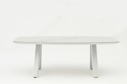 Bissolo Casa Tavoli In Ferro E Metallo<Vendita online di TAVOLO FISSO CM 210X106 METALLO BIANCO E PIANO EFFETTO MARMO