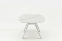 Bissolo Casa Tavoli In Ferro E Metallo<Vendita online di TAVOLO FISSO CM 210X106 METALLO BIANCO E PIANO EFFETTO MARMO
