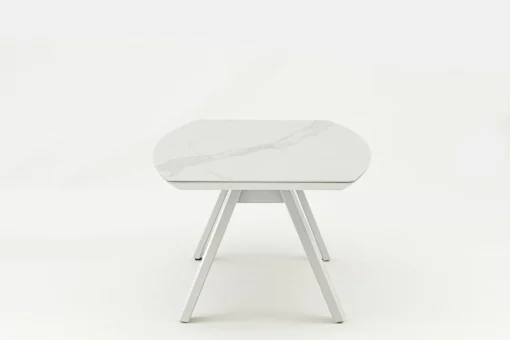 Bissolo Casa Tavoli In Ferro E Metallo<Vendita online di TAVOLO FISSO CM 210X106 METALLO BIANCO E PIANO EFFETTO MARMO