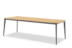 Bissolo Casa Tavoli In Ferro E Metallo<Vendita online di TAVOLO FISSO TIMO CM 240X100 METALLO ANTRACITE E LEGNO DI TEAK
