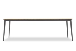 Bissolo Casa Tavoli In Ferro E Metallo<Vendita online di TAVOLO FISSO TIMO CM 240X100 METALLO ANTRACITE E LEGNO DI TEAK