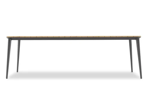 Bissolo Casa Tavoli In Ferro E Metallo<Vendita online di TAVOLO FISSO TIMO CM 240X100 METALLO ANTRACITE E LEGNO DI TEAK