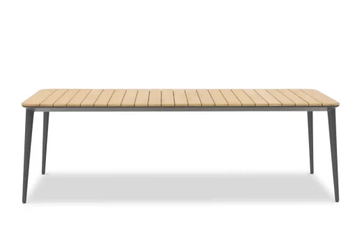 Bissolo Casa Tavoli In Ferro E Metallo<Vendita online di TAVOLO FISSO TIMO CM 240X100 METALLO ANTRACITE E LEGNO DI TEAK