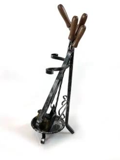Bissolo Casa Articoli Per Caminetto<Vendita online di TRESPOLO A CUCCHIAIO IN FERRO VERNICIATO H. 77CM