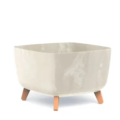 Bissolo Casa Vasi<Vendita online di VASO GRACIA SQUARE EFFETTO CEMENTO 39X39X27CM CREMA