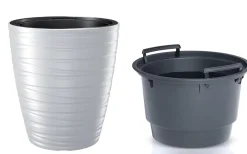 Bissolo Casa Vasi<Vendita online di VASO MAZE 18/32LT 37.5X42CM IN PLASTICA BIANCO