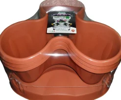 Bissolo Casa Vasi<Vendita online di VASO TRIFOGLIO: SET 3 VASI + SOTTOVASO COLOR TERRACOTTA