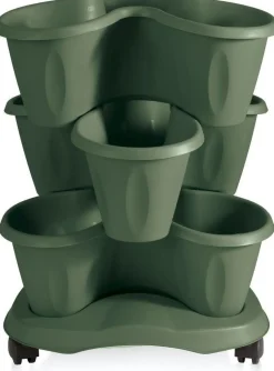 Bissolo Casa Vasi<Vendita online di VASO TRIFOGLIO: SET 3 VASI + SOTTOVASO COLOR VERDE