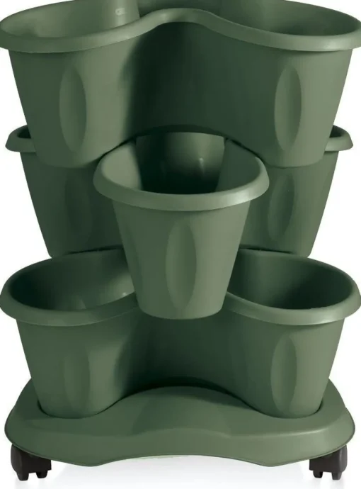 Bissolo Casa Vasi<Vendita online di VASO TRIFOGLIO: SET 3 VASI + SOTTOVASO COLOR VERDE
