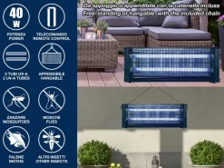Bissolo Casa Repellenti<Vendita online di ZANZARIERA CON TELECOMANDO E VASSOIO REMOVIBILE 70X9CM H 27CM 40W
