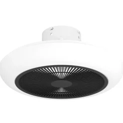 Bissolo Casa Plafoniere<VENTILATORE A LED SAYULITA BIANCO/NERO D. 45,5CM - 3X8.5W 35W 3300lm: vendita online VENTILATORE A LED SAYULITA BIANCO/NERO D. 45,5CM - 3X8.5W 35W 3300lm in offerta
