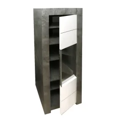 Bissolo Casa Credenze E Vetrine<VETRINA 1 ANTA MOD. CAPRI OSSIDO E BIANCO LUCIDO: vendita online VETRINA 1 ANTA MOD. CAPRI OSSIDO E BIANCO LUCIDO in offerta