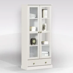 Bissolo Casa Mobili Shabby Chic|Credenze E Vetrine In Arte Povera<Vetrina bianca: vetrina bianco opaco in legno massello