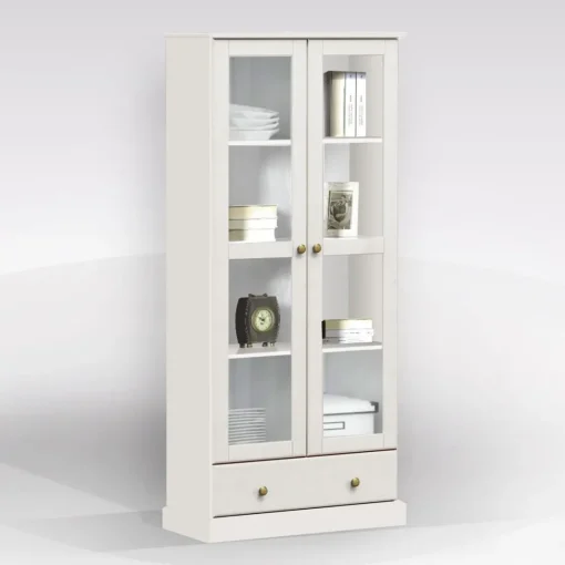 Bissolo Casa Mobili Shabby Chic|Credenze E Vetrine In Arte Povera<Vetrina bianca: vetrina bianco opaco in legno massello