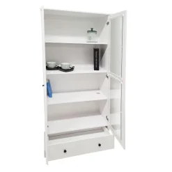Bissolo Casa Mobili Shabby Chic|Credenze E Vetrine In Arte Povera<Vetrina bianca: vetrina bianco opaco in legno massello